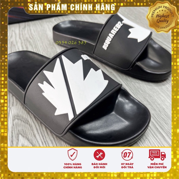 Dép Lê Nam Nữ Quai Ngang Mẫu Lá DSQ Cực Hot FREE SIZE - Dép Lê Nam Nữ Hot Trend