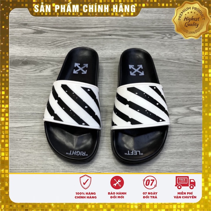 Dép Nam Nữ Quai Ngang OFF WHITE Phong Cách FREE SIZE - Dép Nam Nữ Hot Trend