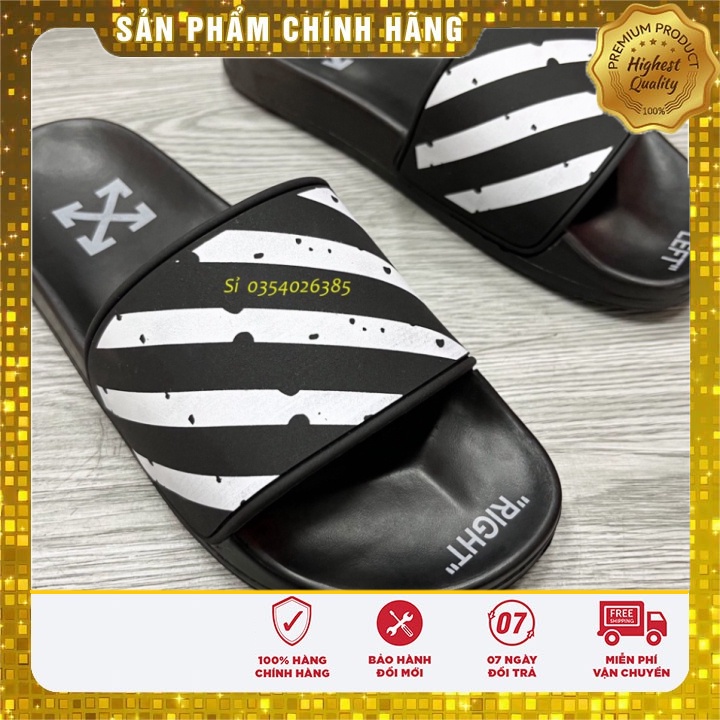 Dép Nam Nữ Quai Ngang OFF WHITE Phong Cách FREE SIZE - Dép Nam Nữ Hot Trend