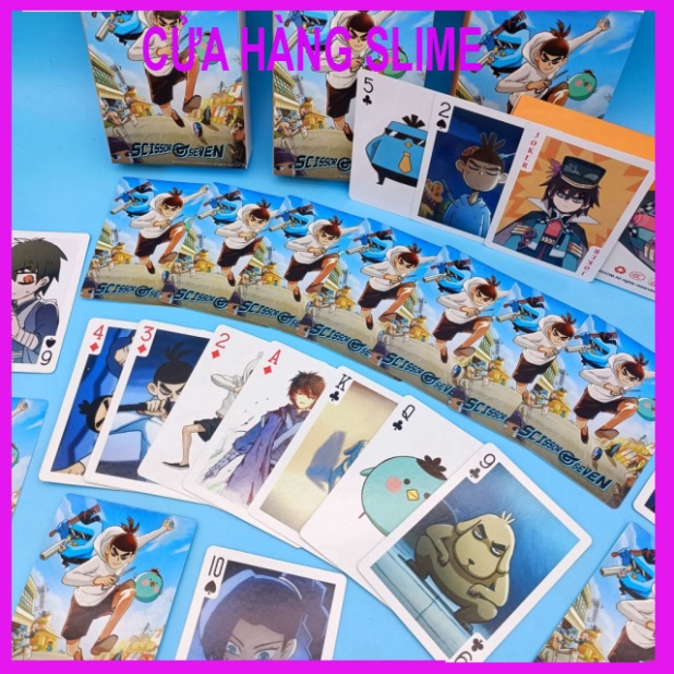 Bài tây anime Scissor Seven, trinh sát Lưỡi Kéo, tú lơ khơ, manga - 54 lá