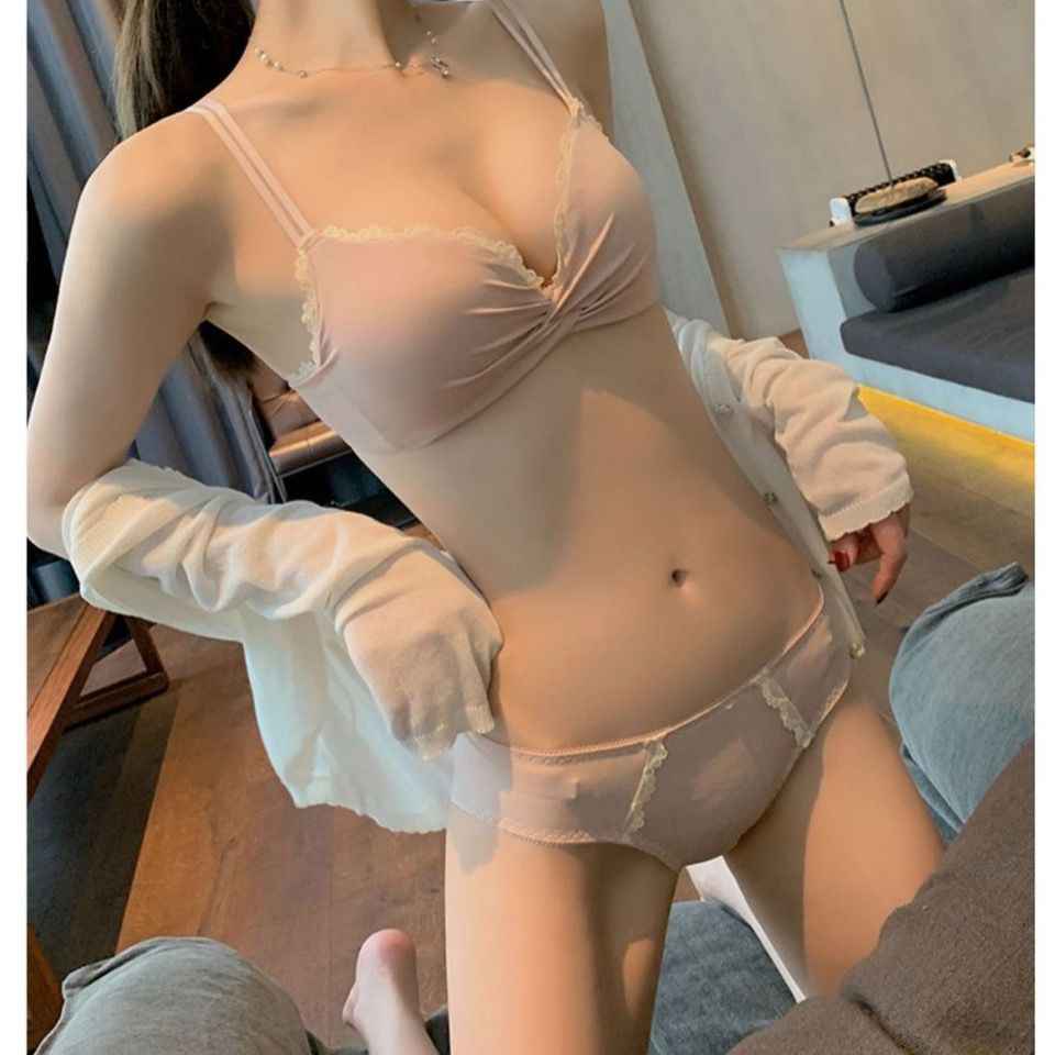 Jiashucheng Bộ Đồ Lót Mỏng Không Gọng Ôm Ngực Nhỏ Điều Chỉnh Được Phong Cách Mới Jiashucheng Cho Nữ Sinh