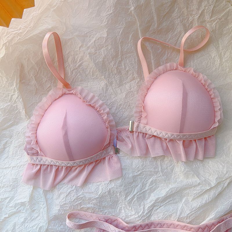 Jiashucheng Áo Ngực Khóa Trước Không Gọng Thép Nhẹ Thoáng Khí Thoải Mái Phong Cách Desire Cho Nữ