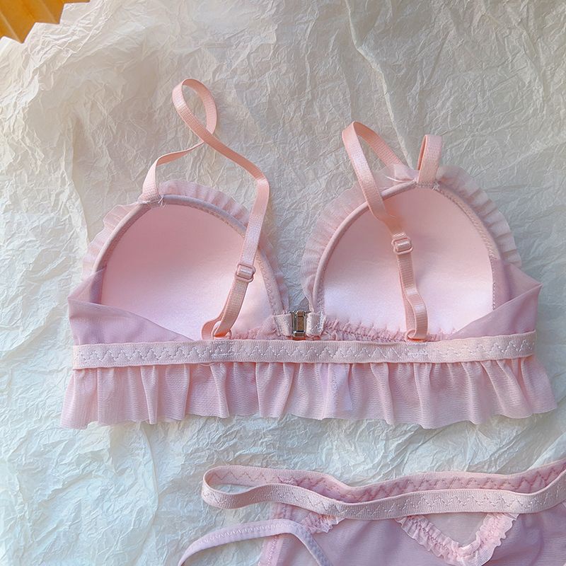 Jiashucheng Áo Ngực Khóa Trước Không Gọng Thép Nhẹ Thoáng Khí Thoải Mái Phong Cách Desire Cho Nữ