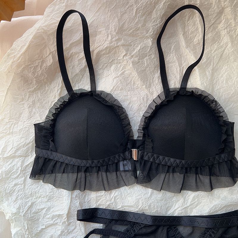 Jiashucheng Áo Ngực Khóa Trước Không Gọng Thép Nhẹ Thoáng Khí Thoải Mái Phong Cách Desire Cho Nữ