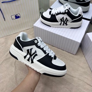 Giày chunky đen trắng đậm bản mới, giày mlb liner đen full ny đen nam nữ ảnh thật
