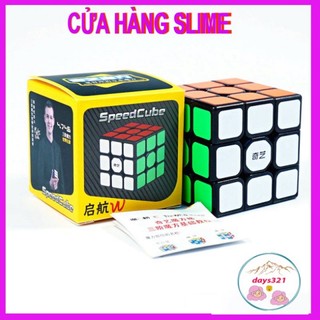 Rubik 3 Tầng QiYi viền đen Stickerless - Rubic 3x3 Warrior S
