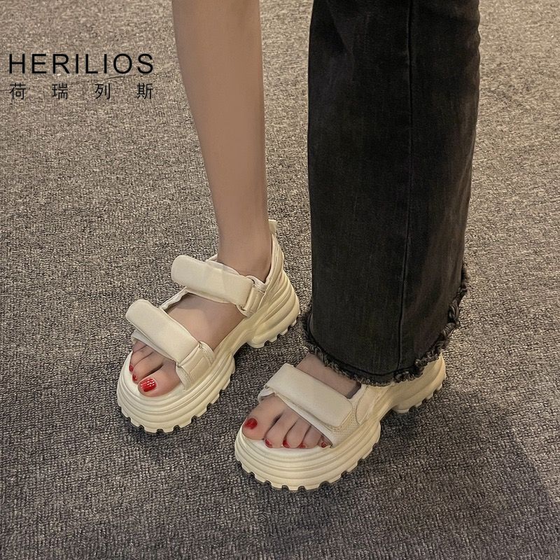 Sandal Đi Biển Quai Dán Đế Dày Phong Cách Thời Trang Roman Mới 2023 Dành Cho Nữ