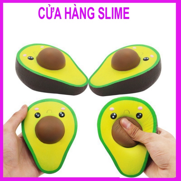 Squishy Lớn JUMBO Hình nửa quả bơ công cụ giải trí Xốp Giảm Stress Hình mềm mại đáng yêu co dãn và đàn hồi Cho Bé