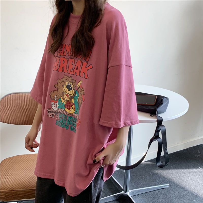 Jiashucheng Áo Thun Ngắn Tay Dáng Rộng Thời Trang Xuân Hè Hàn Quốc 2023 Mới