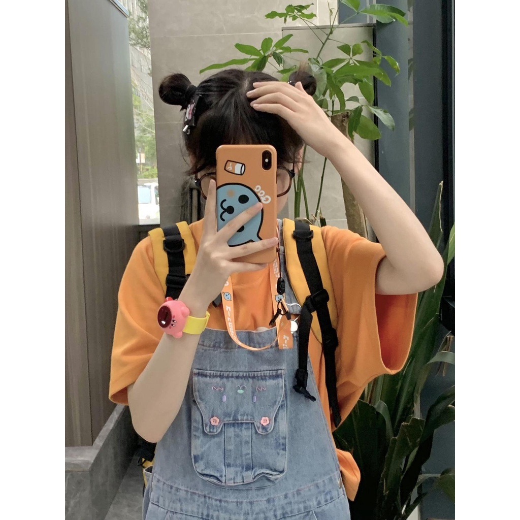 Jiashucheng Áo Thun Tay Ngắn Dáng Rộng Mềm Mại Thời Trang Mùa Hè Xinh Xắn Cho Nữ