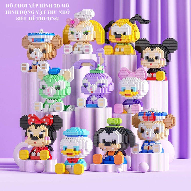 Mô Hình Đồ Chơi Lego Lắp Ráp Xếp Hình 3D Nhân Vật Anh Hùng, Nhân Vật Động Vật Thu Nhỏ Siêu Dễ Thương
