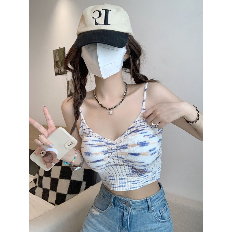 Jiashucheng Áo Hai Dây Mùa Hè 2023 Phong Cách Thời Trang Mới Độc Đáo Cho Nữ