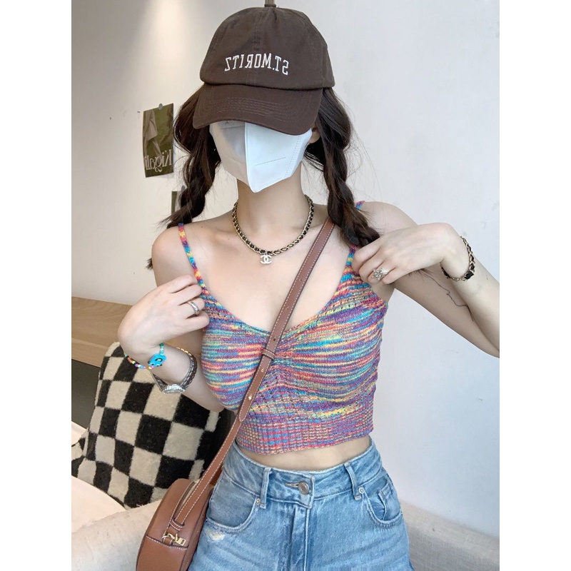 Jiashucheng Áo Hai Dây Mùa Hè 2023 Phong Cách Thời Trang Mới Độc Đáo Cho Nữ