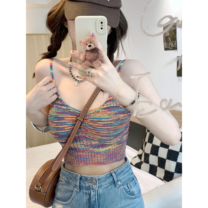 Jiashucheng Áo Hai Dây Mùa Hè 2023 Phong Cách Thời Trang Mới Độc Đáo Cho Nữ