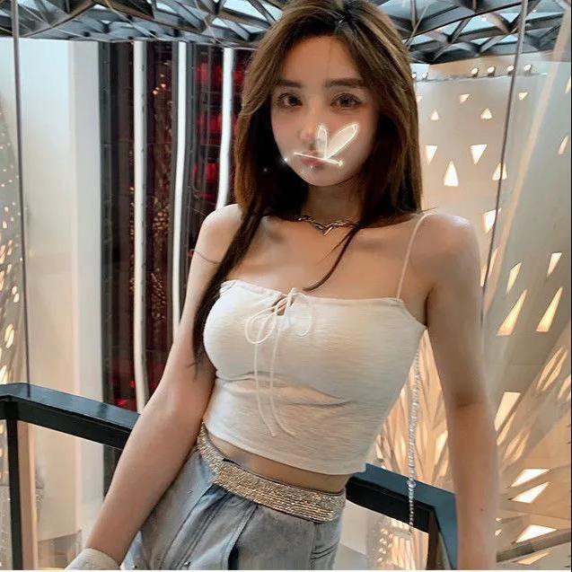 Jiashucheng Áo Hai Dây Ôm Dáng Phong Cách Mới Quyến Rũ Mùa Hè Cho Nữ