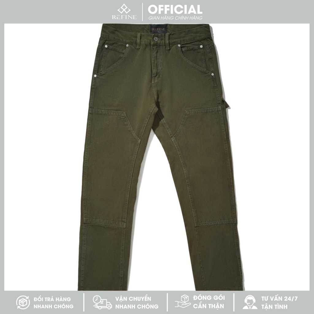 Quần Jean Nam Double Knees REFINE Cao Cấp, Chất Vải Dày Dặn, Mềm Mại, Đường May Tỉ Mỉ, Phù Hợp Mặc Đi Chơi R-030