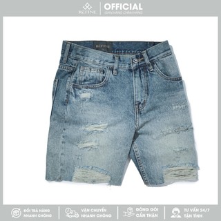 Quần Short Thời Trang Nam Vintage Blue REFINE Cao Cấp, Chất Jeans Mềm Mịn, Thấm Hút Mồ Hôi, Chuẩn Form R-016