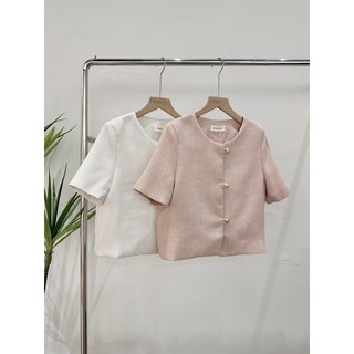 Áo vest cổ tròn dáng lửng style Hàn AK27