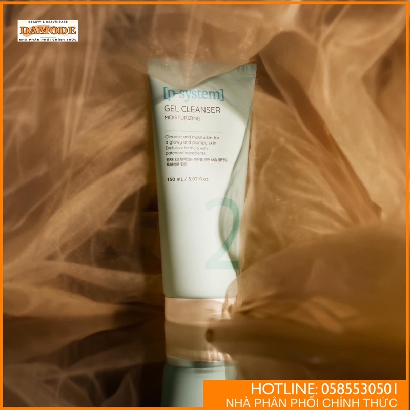 Sữa Rửa Mặt Trắng Da Gel Cleanser Moisturising Dành Cho Da Khô, Nhạy Cảm P-system Damode