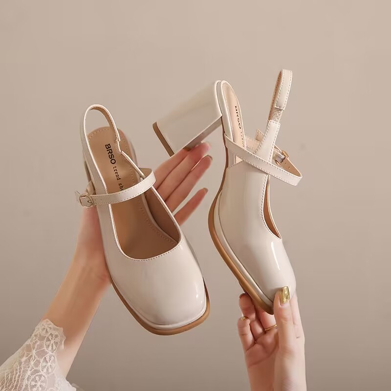 Giày cao gót túi xách thô và thời trang mới