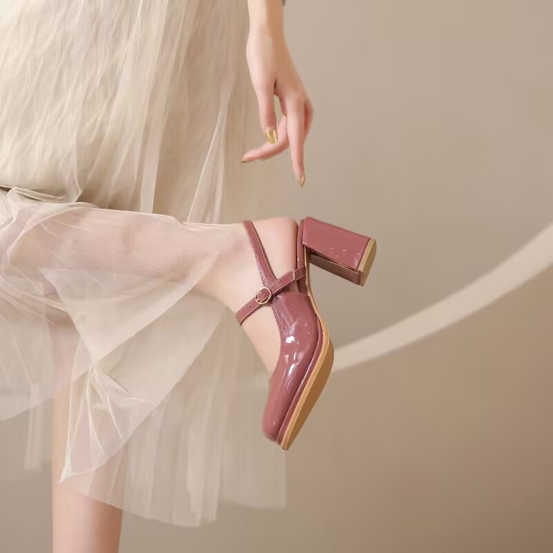 Giày cao gót túi xách thô và thời trang mới