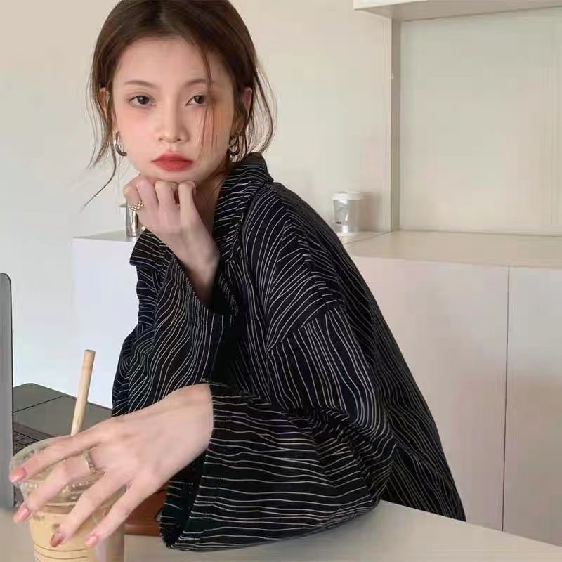 Bộ Đồ Ngủ Màu Đen In Họa Tiết Ngựa Vằn Thời Trang Xuân Thu Cho Nữ