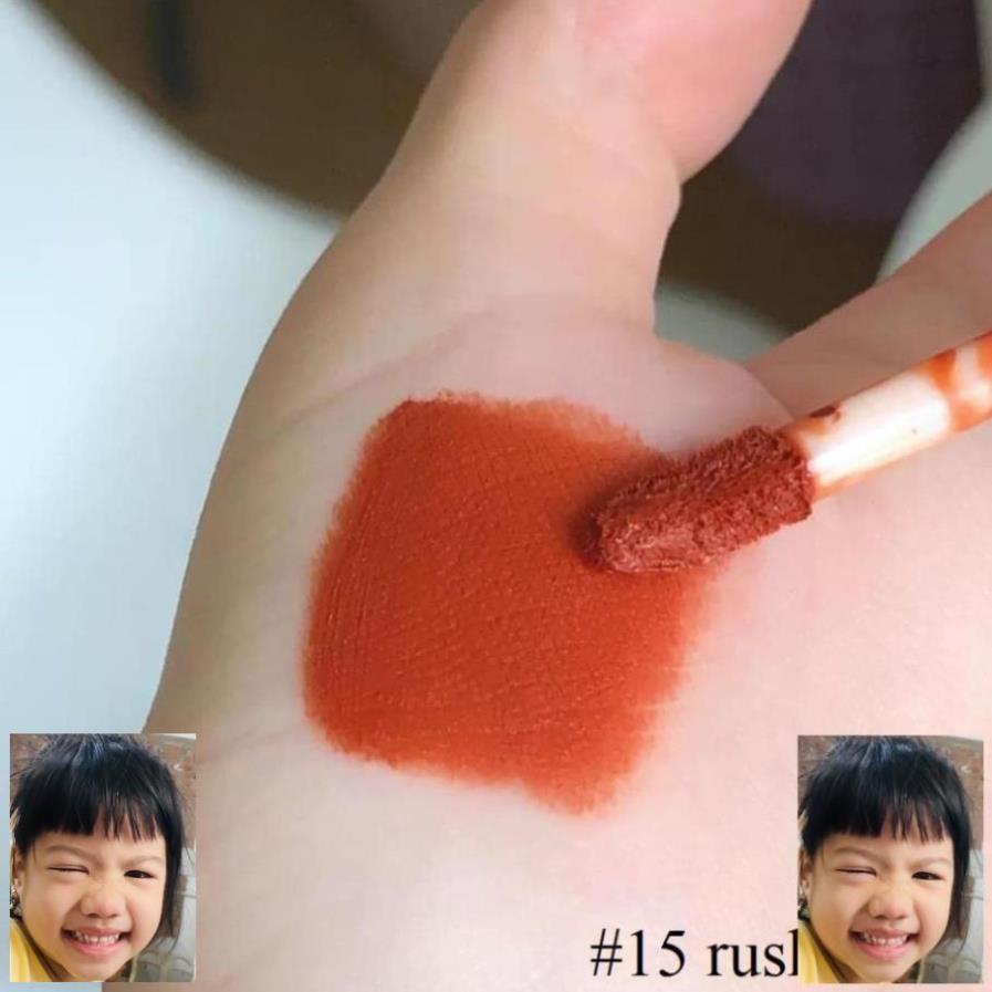 Son Romand Zero 15 cam cháy (son kem lì Romand Zero Velvet Tint)