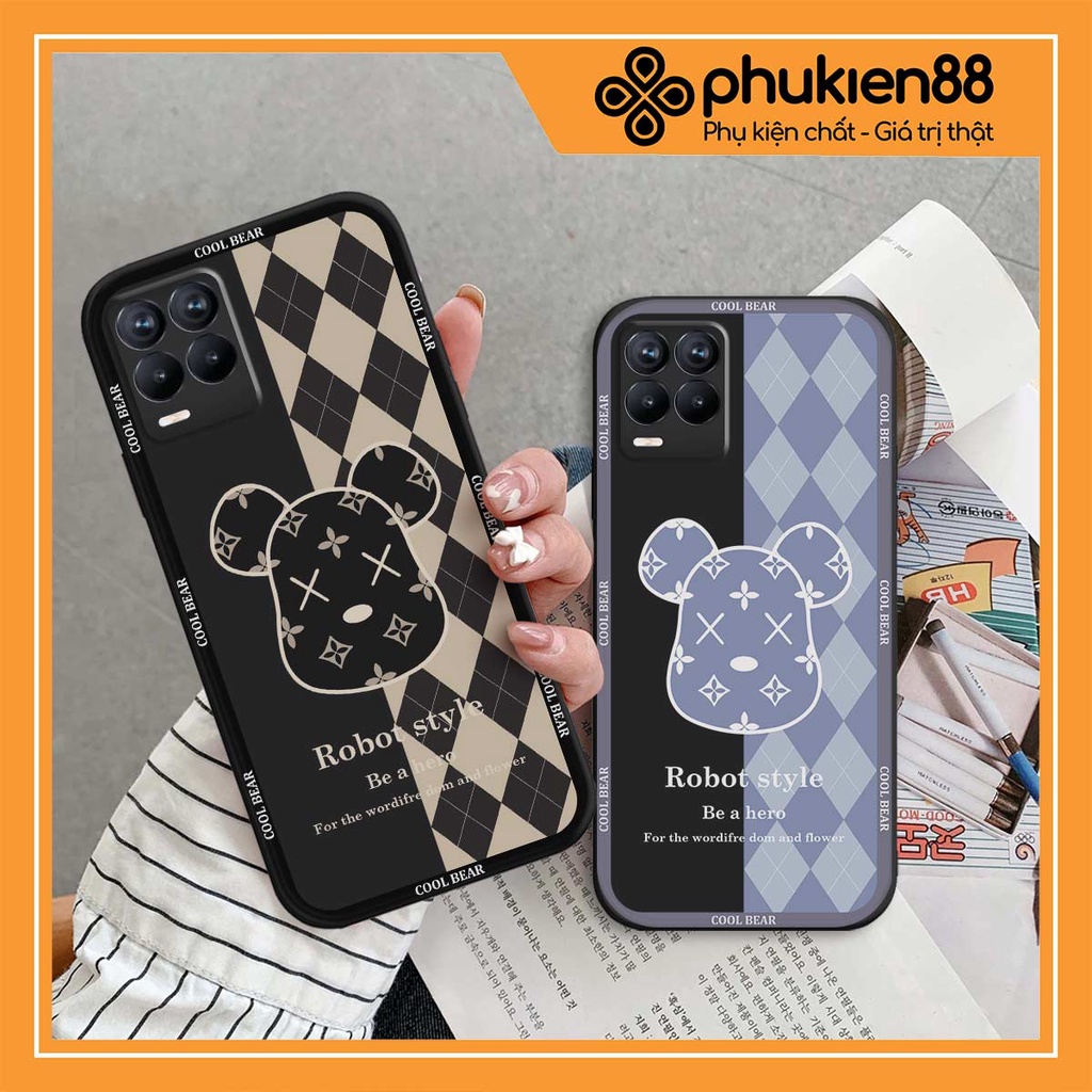 Ốp lưng TPU Realme 8 / 8 Pro gấu bear dễ thương thời trang, ốp silicon TPU dẻo rẻ đẹp