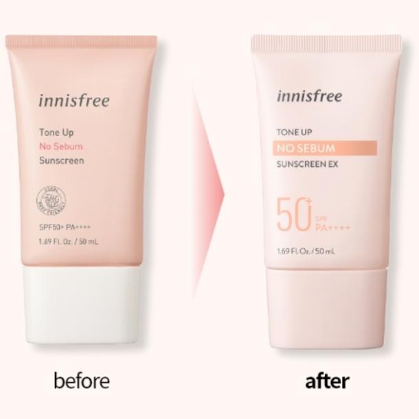 Kem Chống Nắng Innisfree Tone Up No Sebum, Triple Shield, Long Lasting - Sunscreen SPF50 PA+++ Innisfree  | samsam