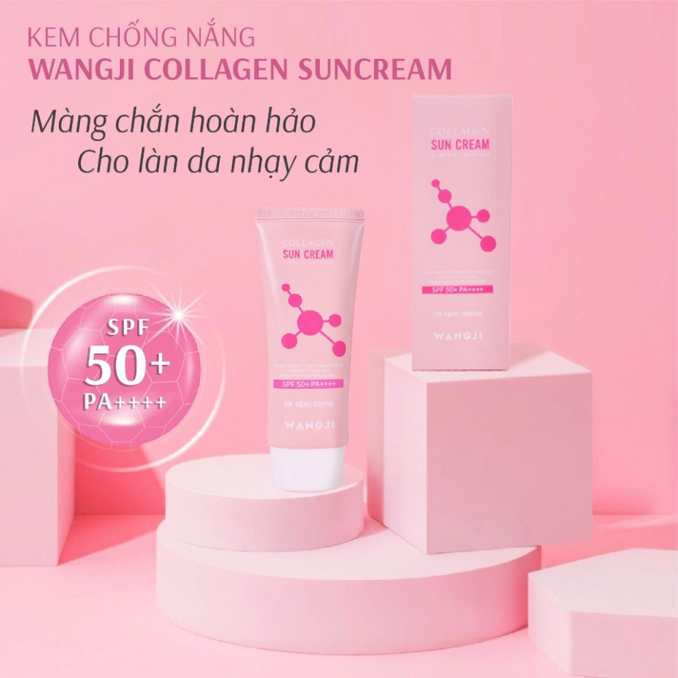 Kem Chống Nắng WANGJI COLLAGEN SUN CREAM SPF 50+ PA ++++ 50ml Hàn Quốc - VKcosmetic
