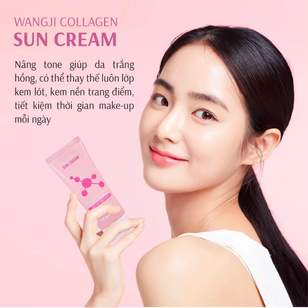 Kem Chống Nắng WANGJI COLLAGEN SUN CREAM SPF 50+ PA ++++ 50ml Hàn Quốc - VKcosmetic