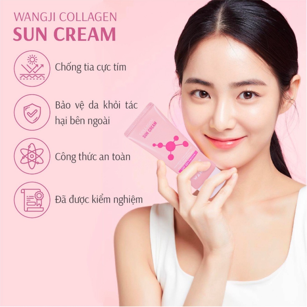Kem Chống Nắng WANGJI COLLAGEN SUN CREAM SPF 50+ PA ++++ 50ml Hàn Quốc - VKcosmetic