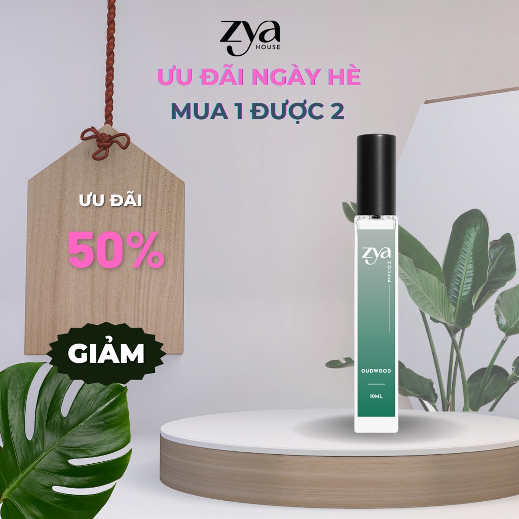 Nước Hoa Unisex Zya Oudwood Chiết Xuất Từ Hương Gỗ Phương Đông Hiện Đại, Thơm Lâu Trên 6 Tiếng - Dung Tích 10ml Dạng Xị