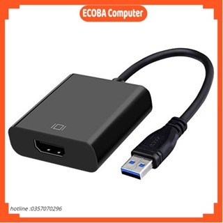 Hình ảnh Cáp Chuyển Đổi USB to VGA USB to HDMI 3.0 dùng cho laptop máy tính ECOBA