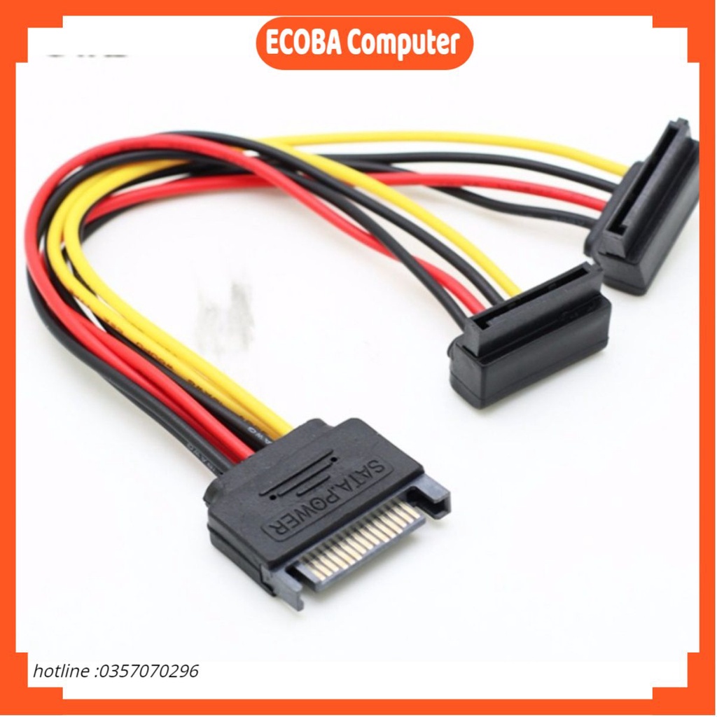 Cáp Chia Nguồn SATA 1- 2 dây cáp tín hiệu sata giá rẻ ECOBA