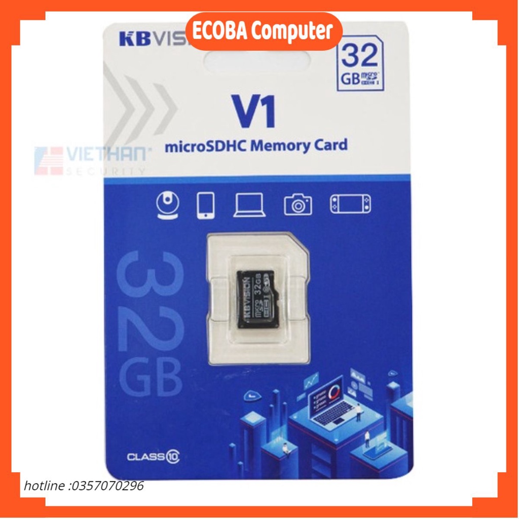 Thẻ nhớ 32GB KBVISION Ultra Class 10 - 95 Mb/s 64Gb HIKVISON ECOBA