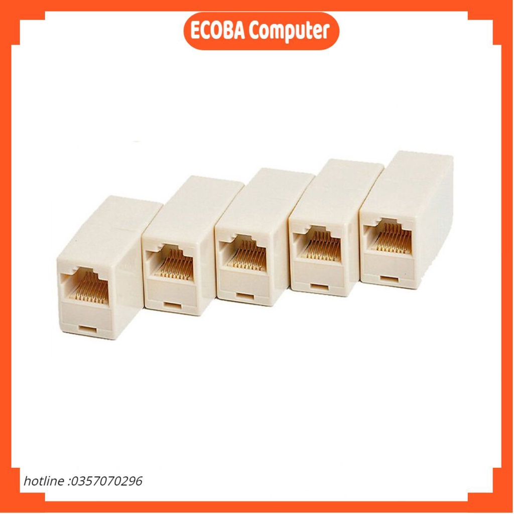 Đầu nối dây mạng 1 ra 1,1 ra 2 IC  RJ45 nối 2 đoạn dây mạng thành 1 đoạn dây liền mạch hoàn chỉnh ECOBA