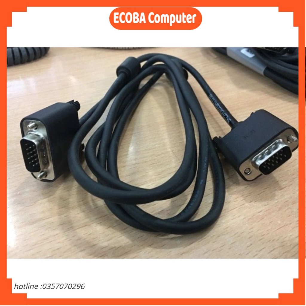 Dây cáp tín hiệu VGA 1.5m HP,SS,ANMCK. vga to vga Dell dây cáp kết nối 2 đầu VGA chống nhiễu (giao ngẫu nhiên) ECOBA