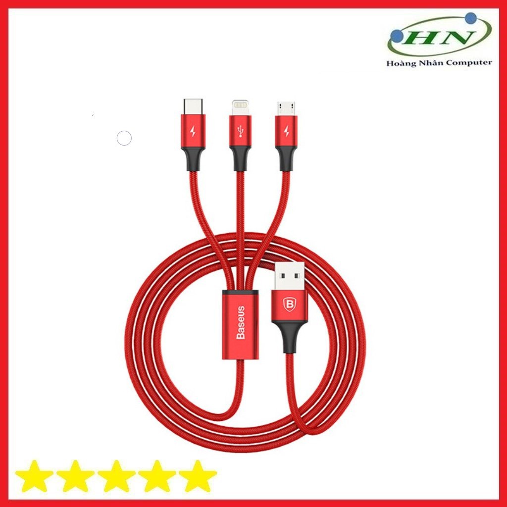 Cáp Lụa Sạc Nhanh 3 Đầu Tiện Lợi