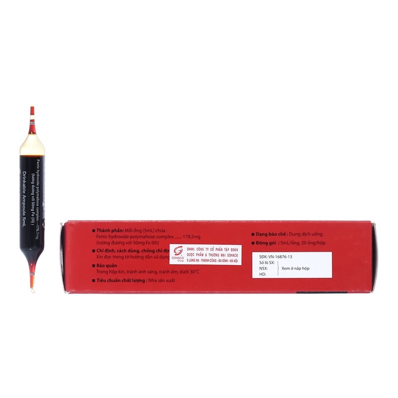 Sắt Hemopoly hộp 20 ống