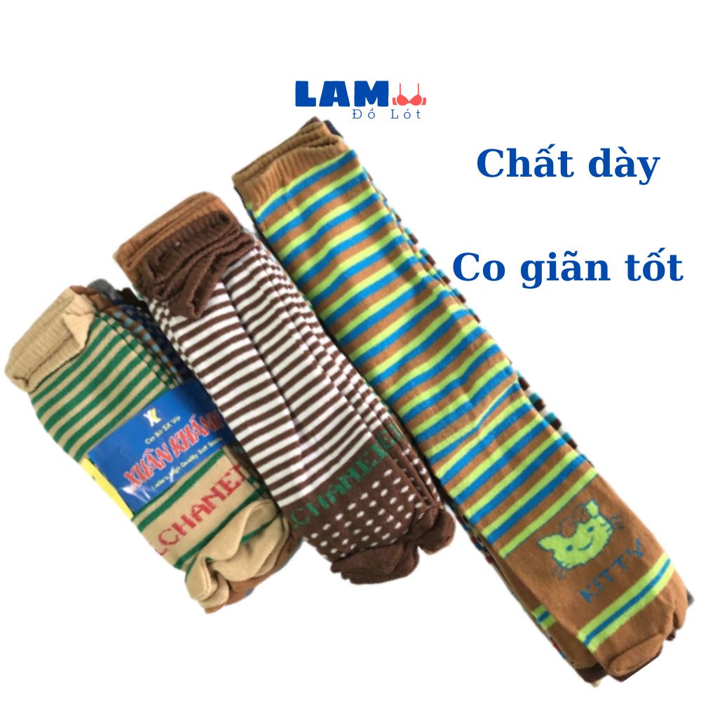 Vớ đi làm rẻ sọc, chất thun len co giãn tốt, chân nam to mang vừa - LAM SHOP VN
