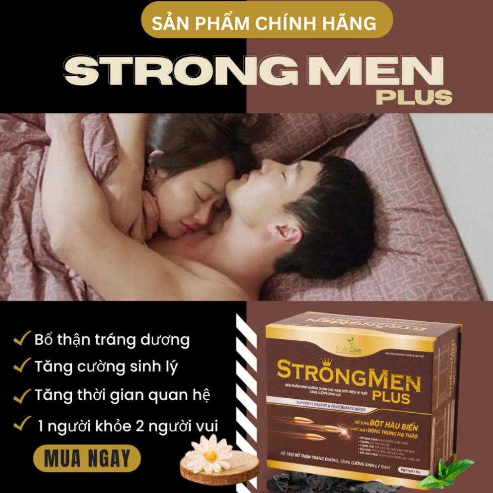 Tăng Cường Sinh Lý Nam STRONG MEN PLUS, Hỗ Trợ Nam Giới Hết Xuất Tinh Sớm,  Yếu Sinh Lý