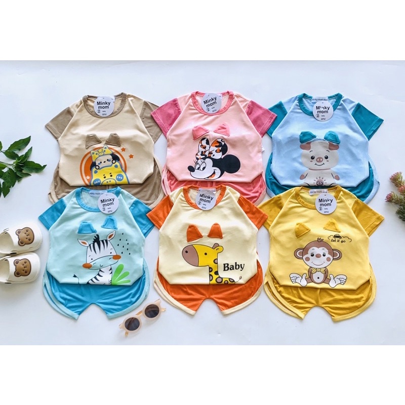 Bộ thun lạnh tay ngắn cho bé trai và bé gái