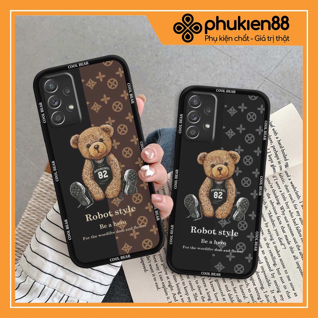 Ốp lưng TPU Samsung A32 / A52 / A72 cool bear cute thời trang, ốp silicon TPU dẻo rẻ đẹp