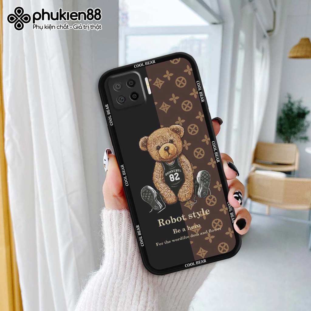 Ốp lưng TPU Oppo A73 / A93 cool bear cute thời trang, ốp silicon TPU dẻo rẻ đẹp