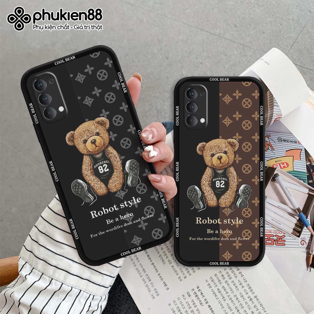 Ốp lưng TPU Oppo Reno4 /  Reno4 Pro / Reno 4 cool bear cute thời trang, ốp silicon TPU dẻo rẻ đẹp