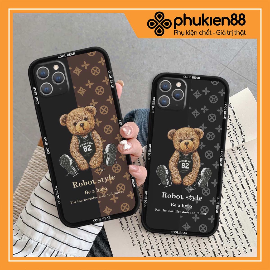 Ốp lưng TPU iPhone 11 11Pro 11Promax Max cool bear cute thời trang, ốp silicon TPU dẻo rẻ đẹp