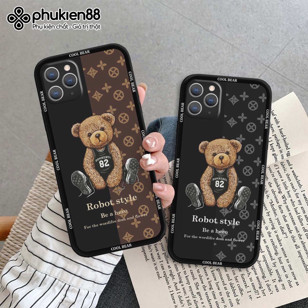 Ốp lưng TPU iPhone 11 11Pro 11Promax Max cool bear cute thời trang, ốp silicon TPU dẻo rẻ đẹp