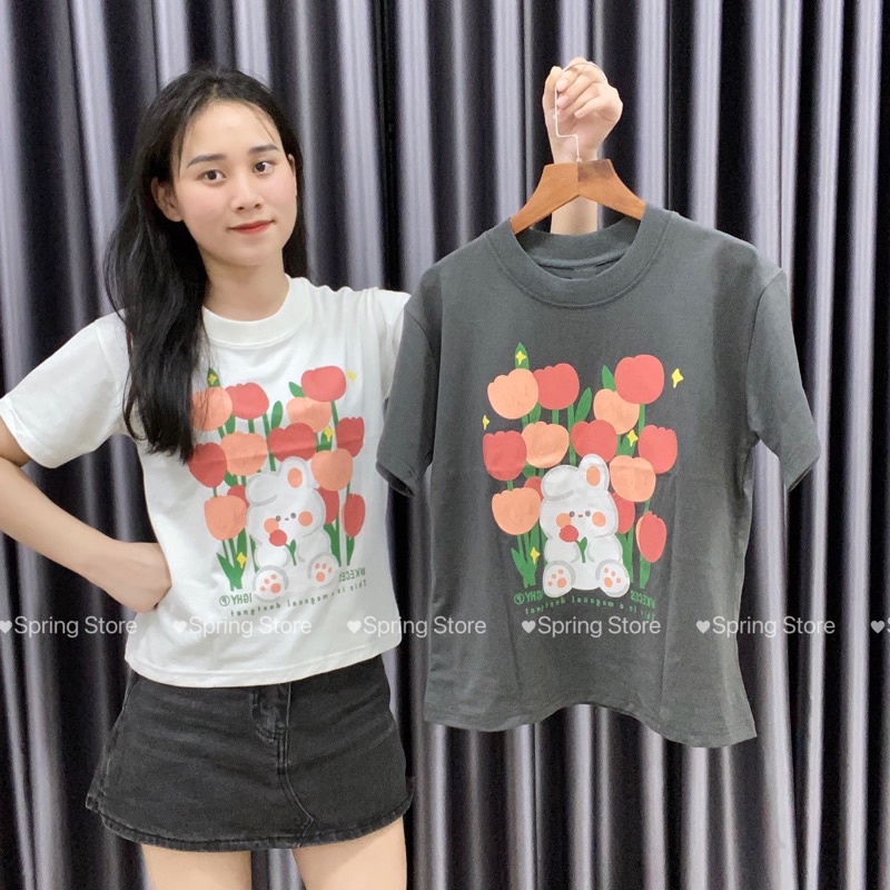 Áo BabyTee in hình HOA TULIP.