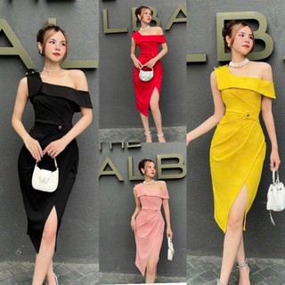 Đầm body lệch vai xinh xắn cao cấp- TKO TẶNG KÈM HOA TAI THỜI TRANG